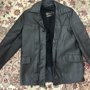 Wilsons Leather Black Jacket w/removable Sherpa liner